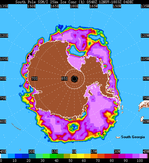 South polar sea ice extent